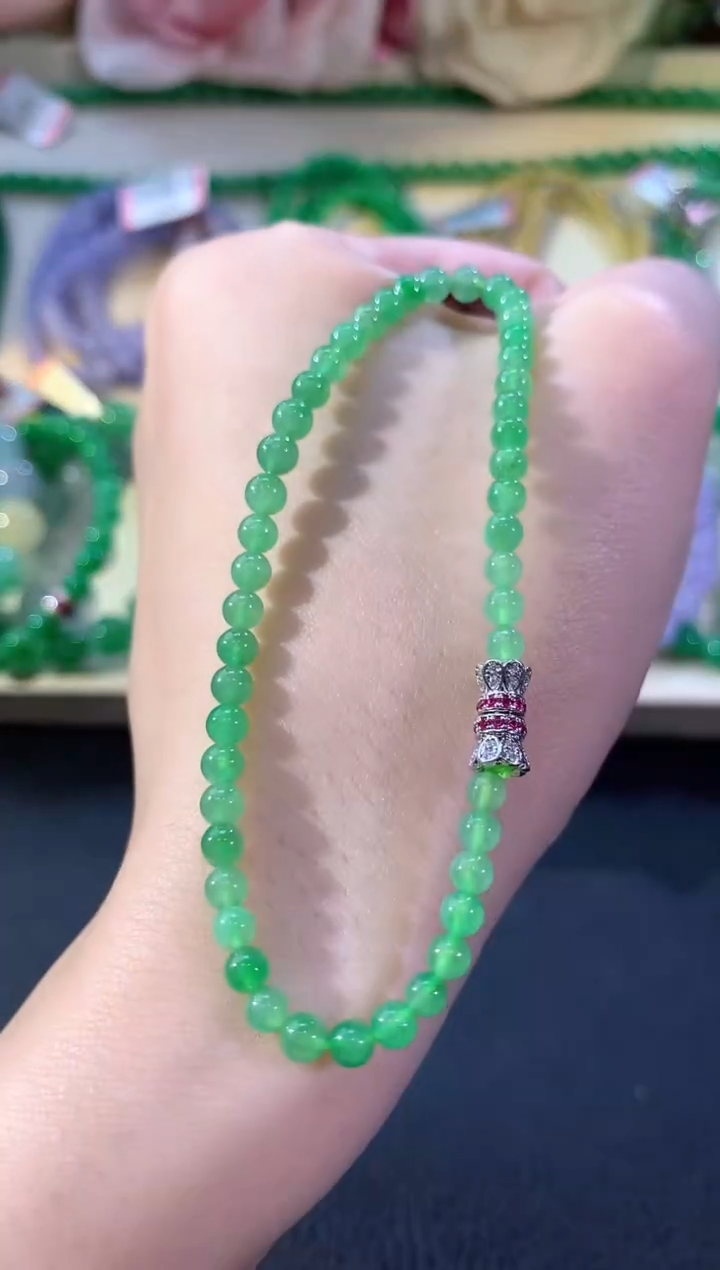 未镶嵌手串翡翠冬日珠宝E120