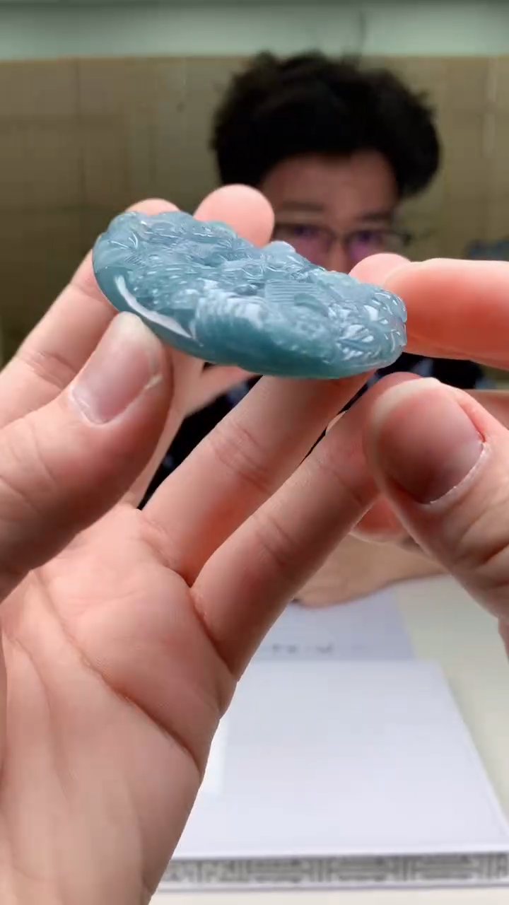 【闪购商品】定制翡翠未镶嵌4688bb-毛货挂件13