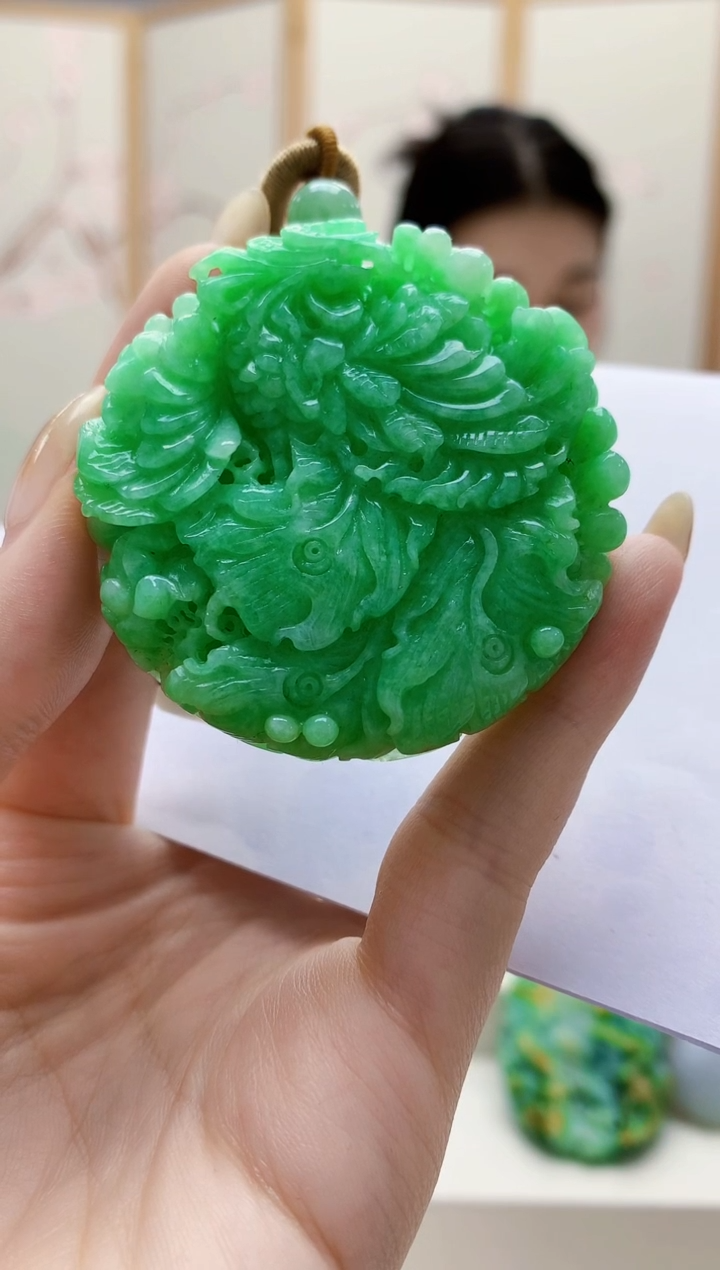 未镶嵌定制翡翠4812jw-毛货挂件74