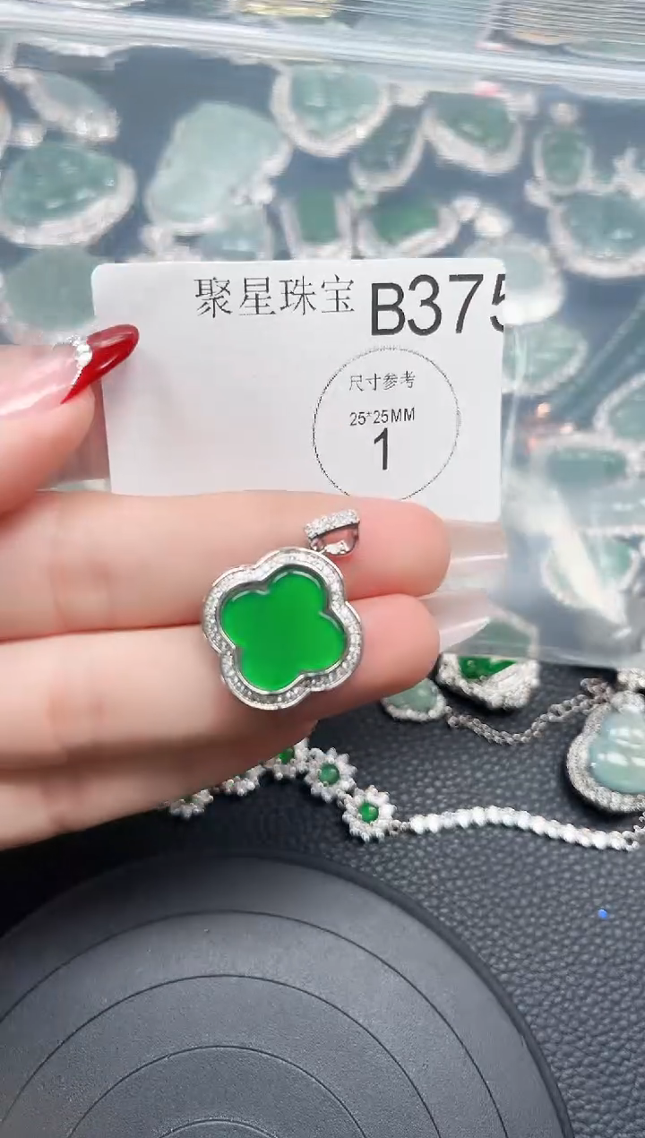 【闪购商品】翡翠颈饰未镶嵌赠皮绳375