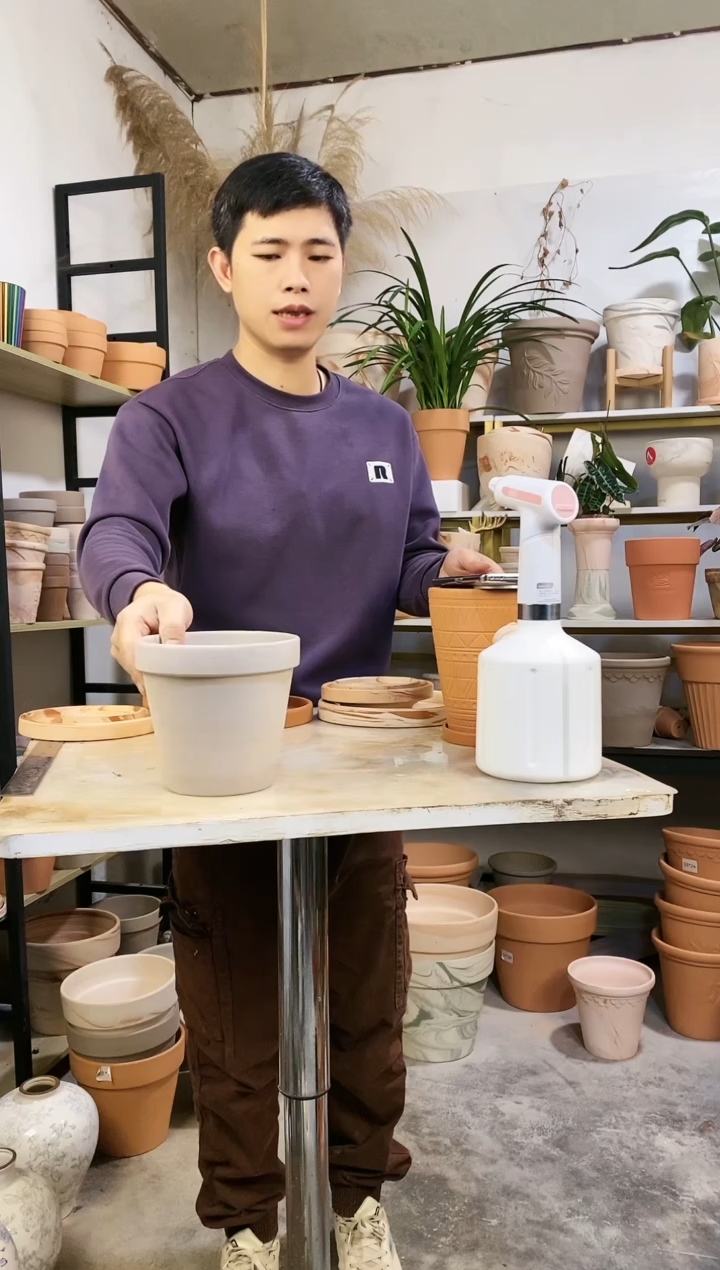 【闪购商品】红陶15*14灰陶国际 1盆无托