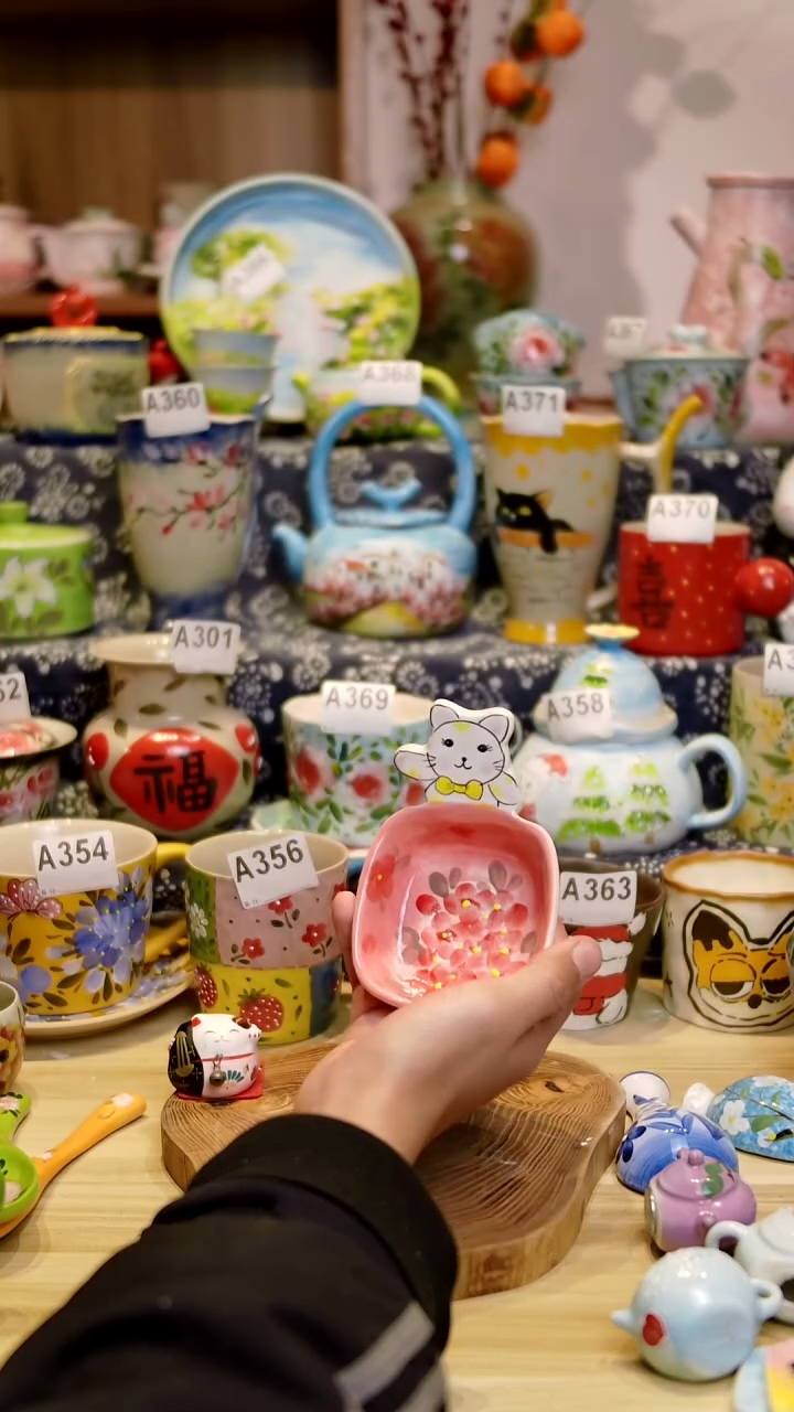 瓷片景德镇釉下彩手绘陶瓷