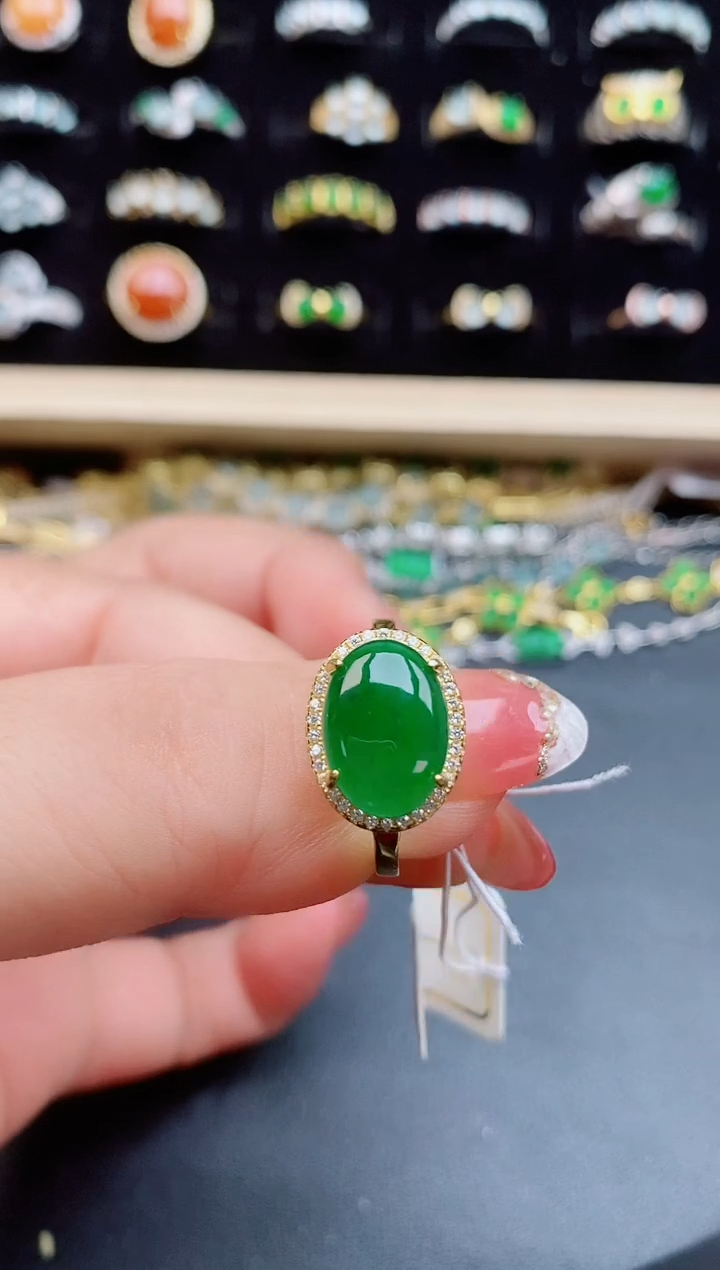 【闪购商品】翡翠戒指银S925镶嵌50805