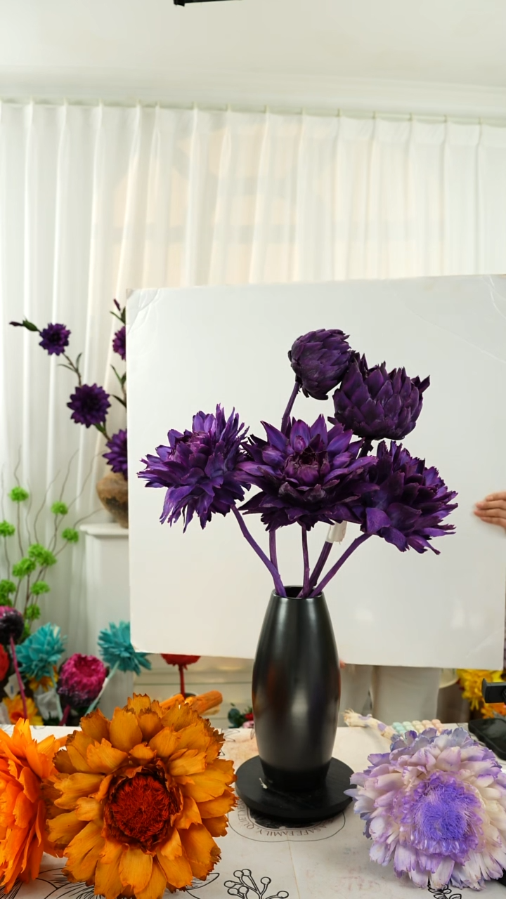 永生洋蓟 霸王花5 个头叶片有伤【暗紫】A4