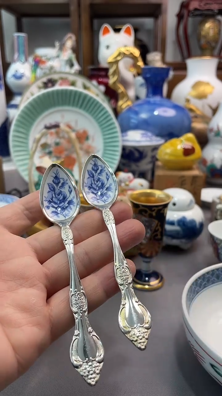 瓷片勺子一对一一一