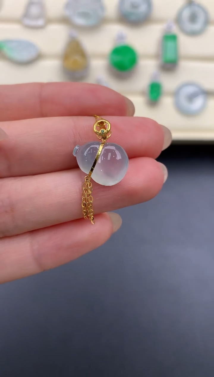 【闪购商品】翡翠颈饰18K金镶嵌X420       