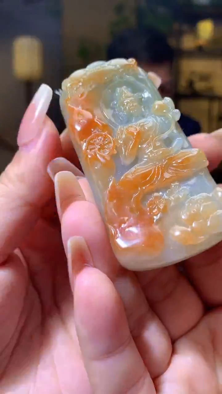 【闪购商品】定制翡翠未镶嵌1019XX-毛货挂件31