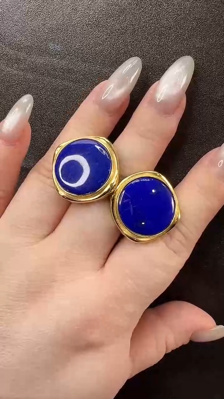 未镶嵌青金石颈饰耳环