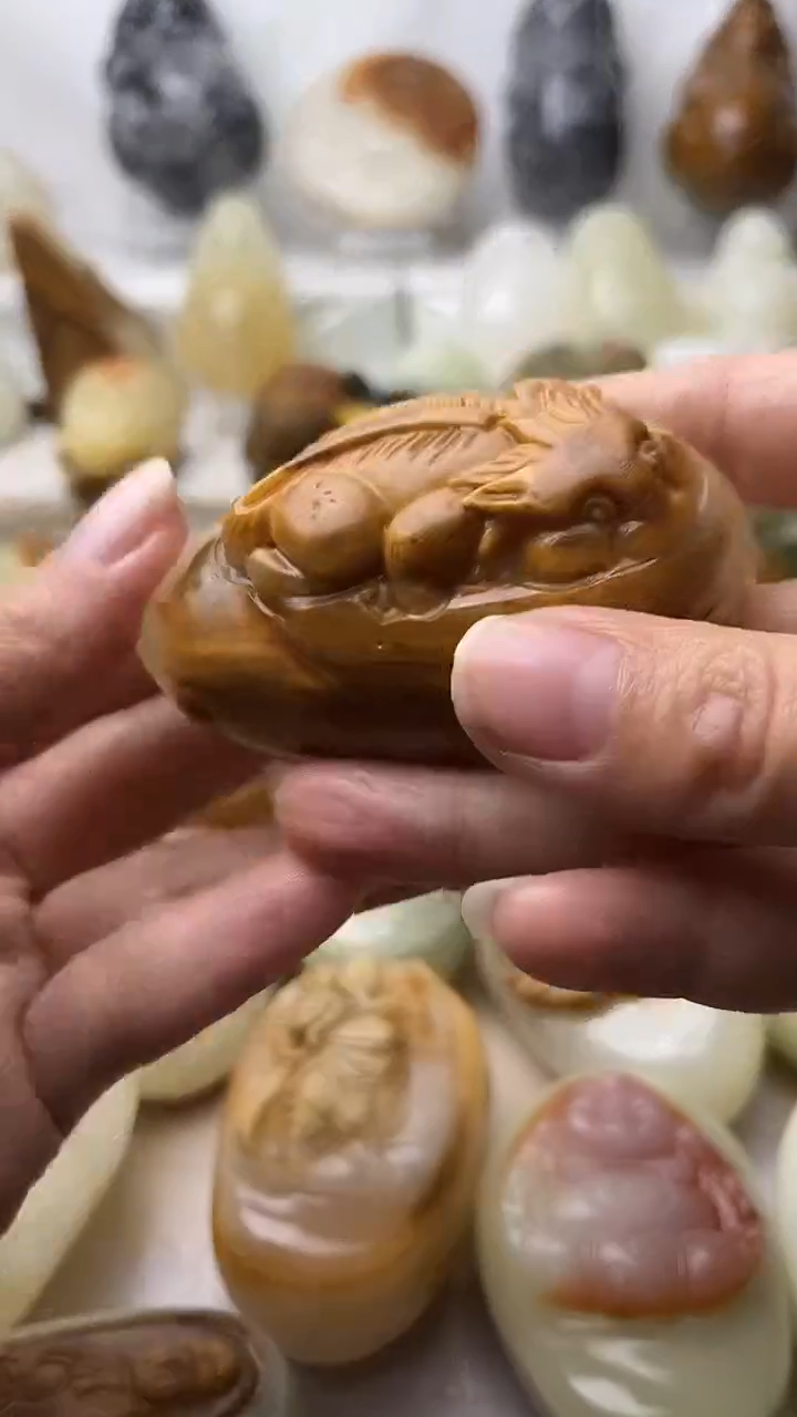 石材古青石棉纹正常不退换貔貅微瑕