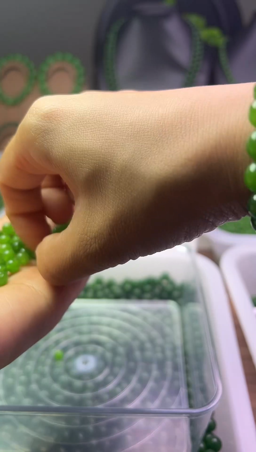 编织品∗***∗卡6的30颗杨绿卡8的25颗杨绿色卡10的20颗杨绿12MM3颗