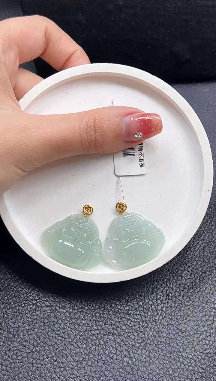 【闪购商品】翡翠颈饰18K金镶嵌YM96-1-2佛公多样性发1件