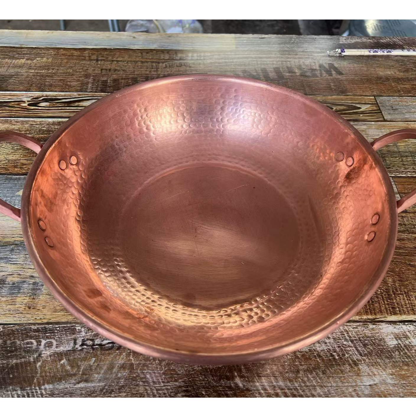 大凉山电磁炉纯铜铜锅锅具双耳锅家用铜浅汤锅双耳电磁炉专用