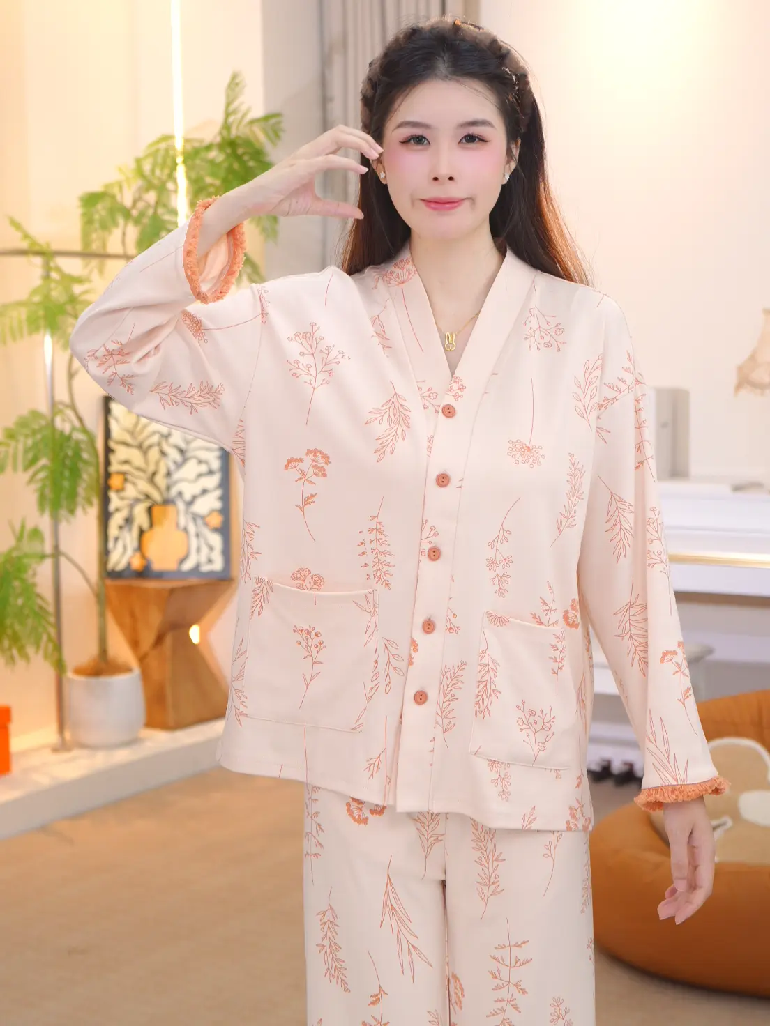 【纯棉时代】2025夏款女士舒适纯棉睡衣家居服薄款AYR