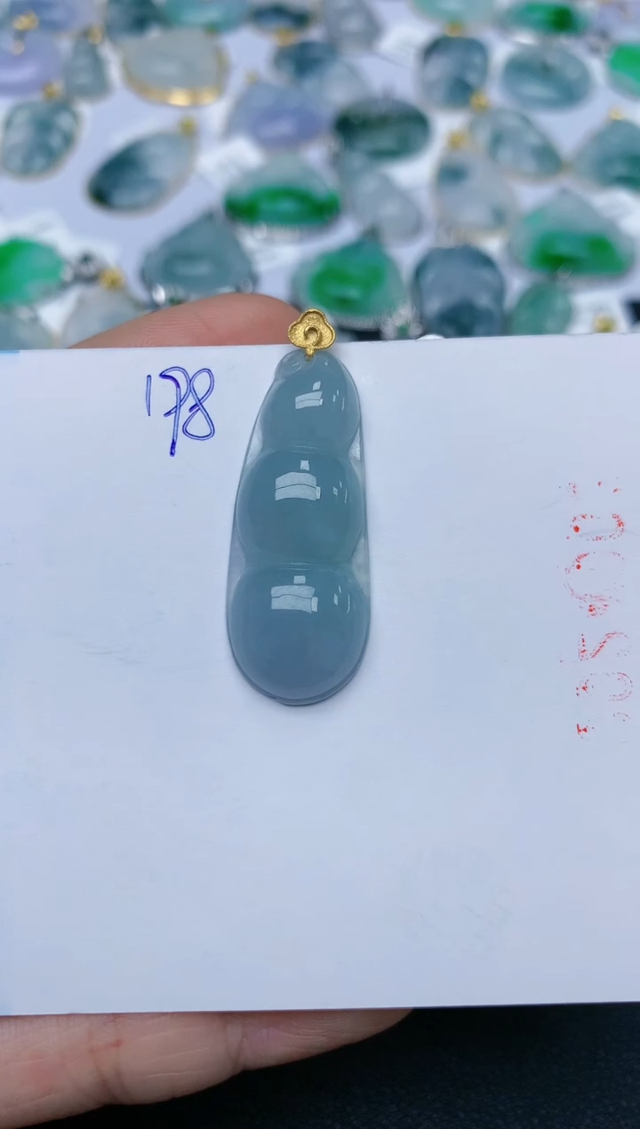 【闪购商品】翡翠颈饰18K金镶嵌天然翡翠A货    