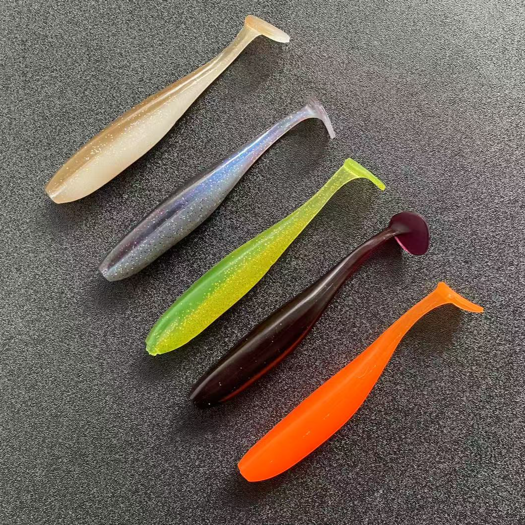 2寸/4.5cm 鲈渔T尾软饵路亚软饵鲈渔者t尾鲈鱼鳜鱼微物路亚饵t尾