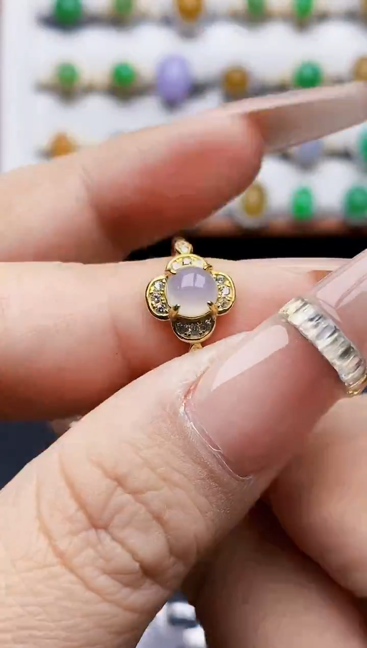 银S925镶嵌戒指翡翠2628