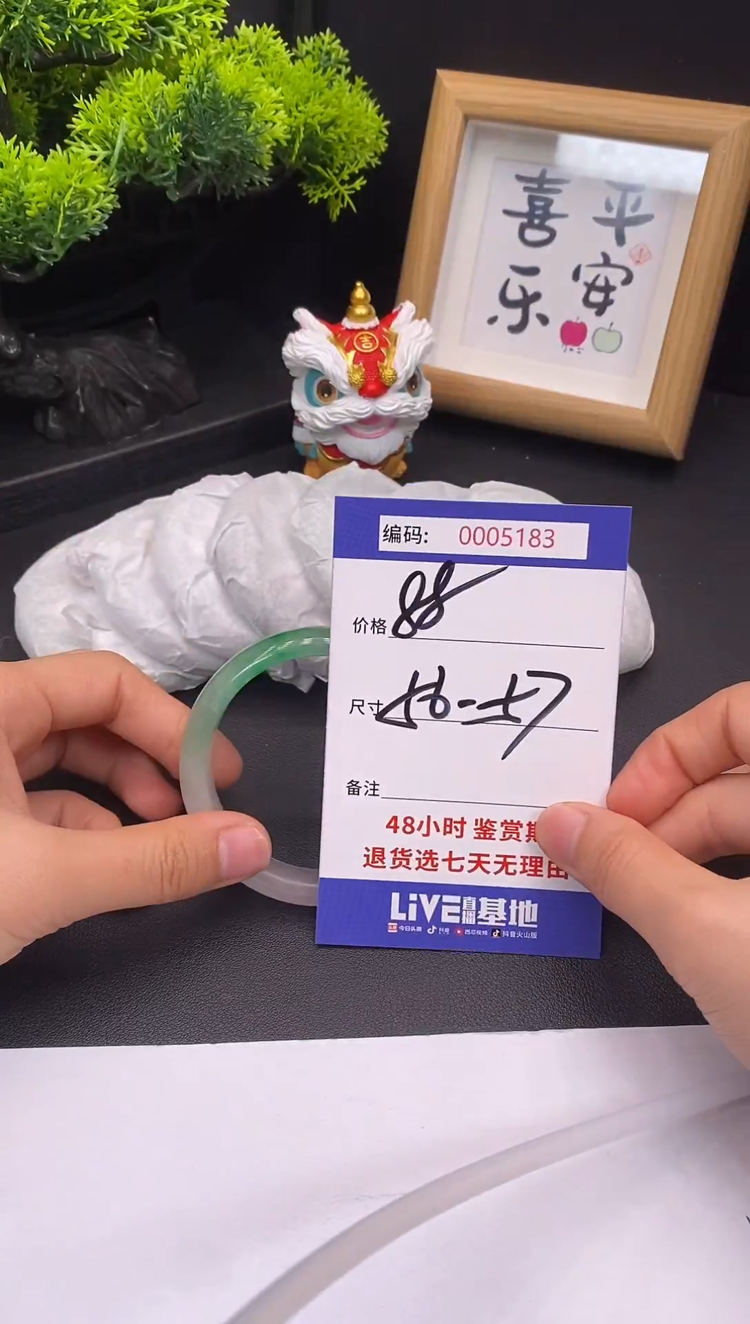 未镶嵌手镯翡翠0005183