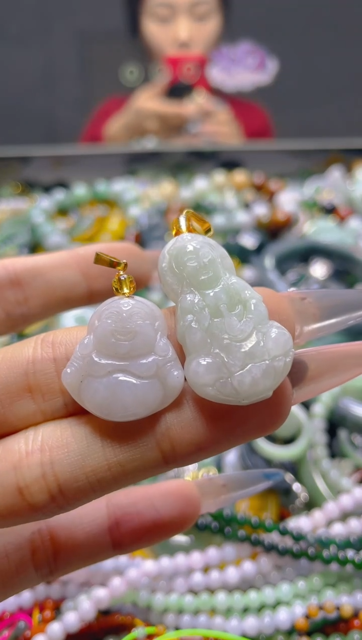 颈饰未镶嵌翡翠一单一个多样性随机发一件