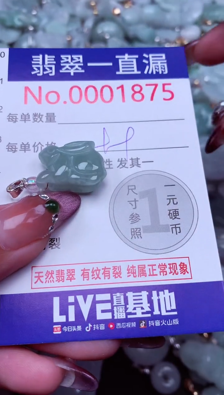 吊坠(不含链)未镶嵌翡翠1875