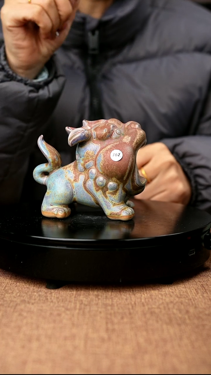 【闪购商品】767#牛彩霞一级品原矿钧瓷炉钧釉茶宠