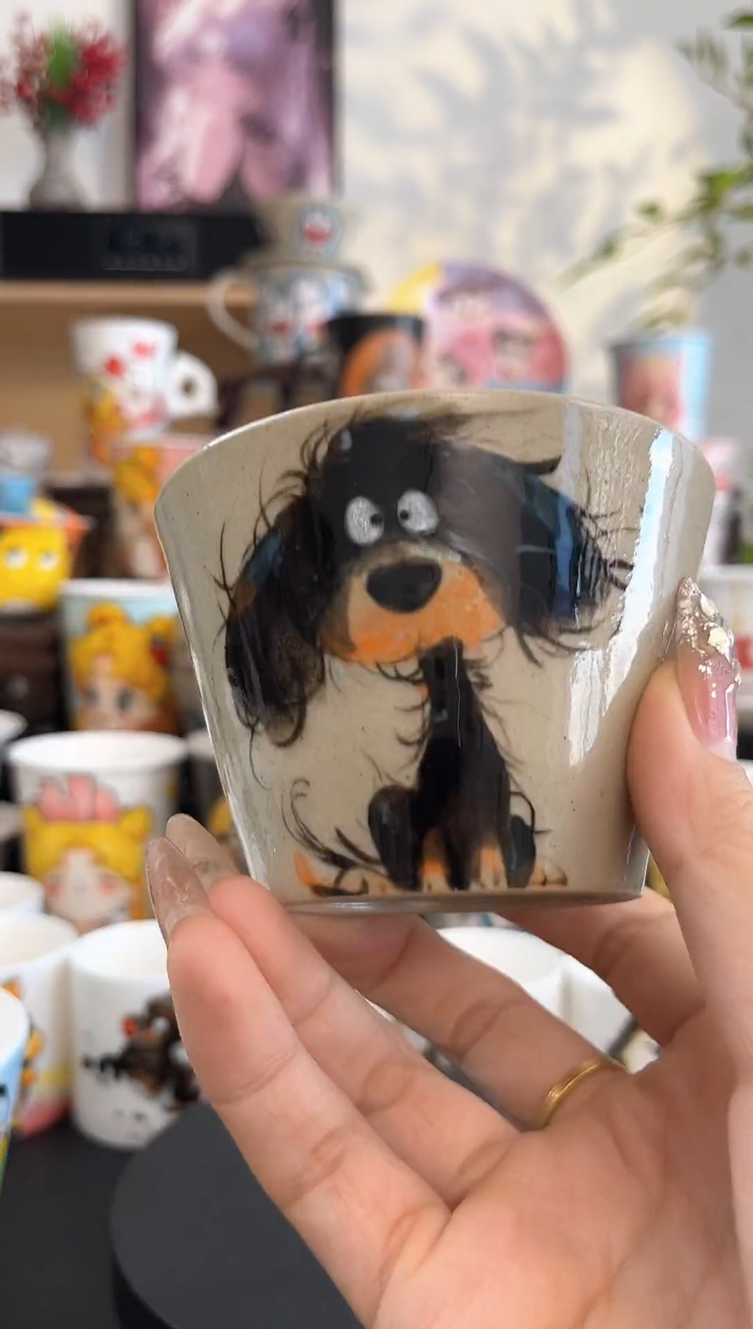 【闪购商品】摆件手工手绘陶瓷小杯杯