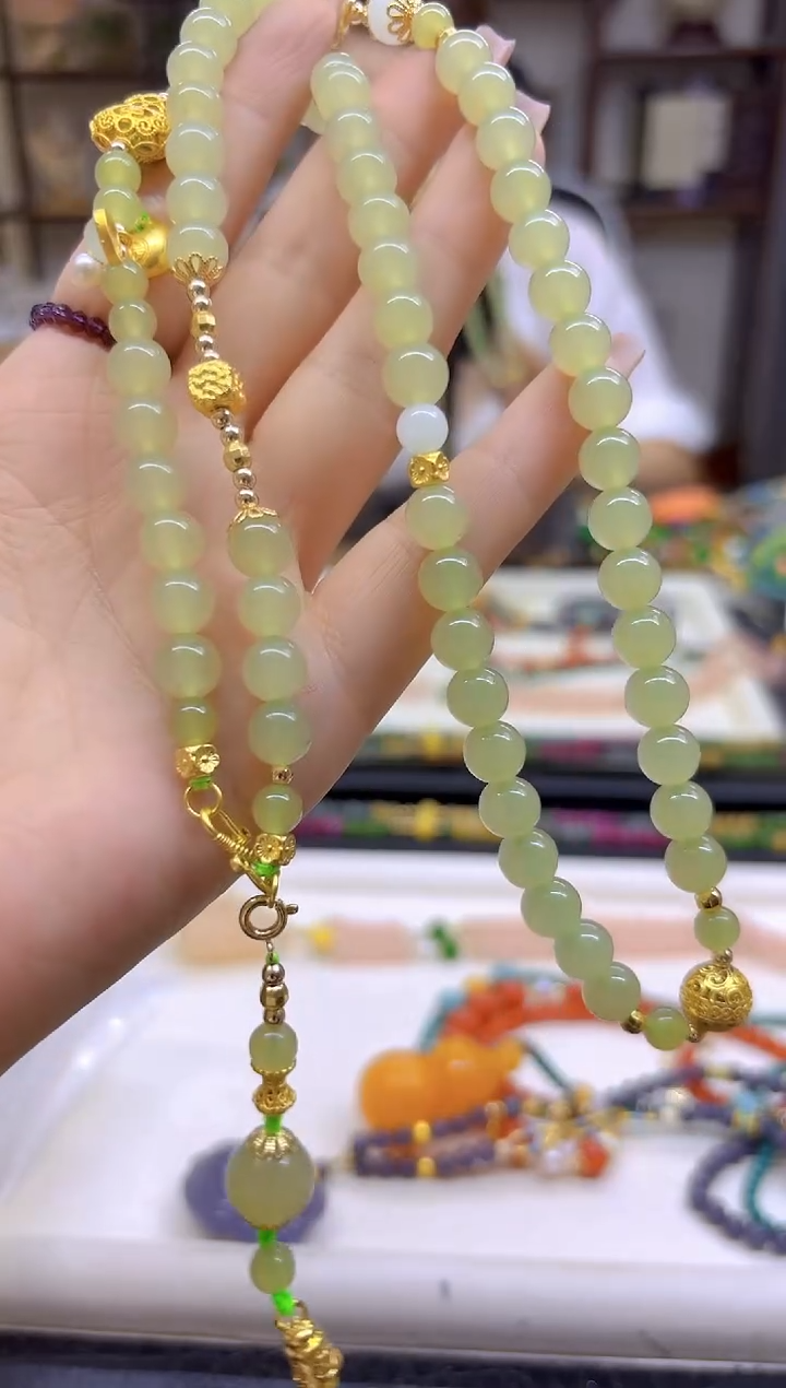 和田玉未镶嵌项链DIY款X486