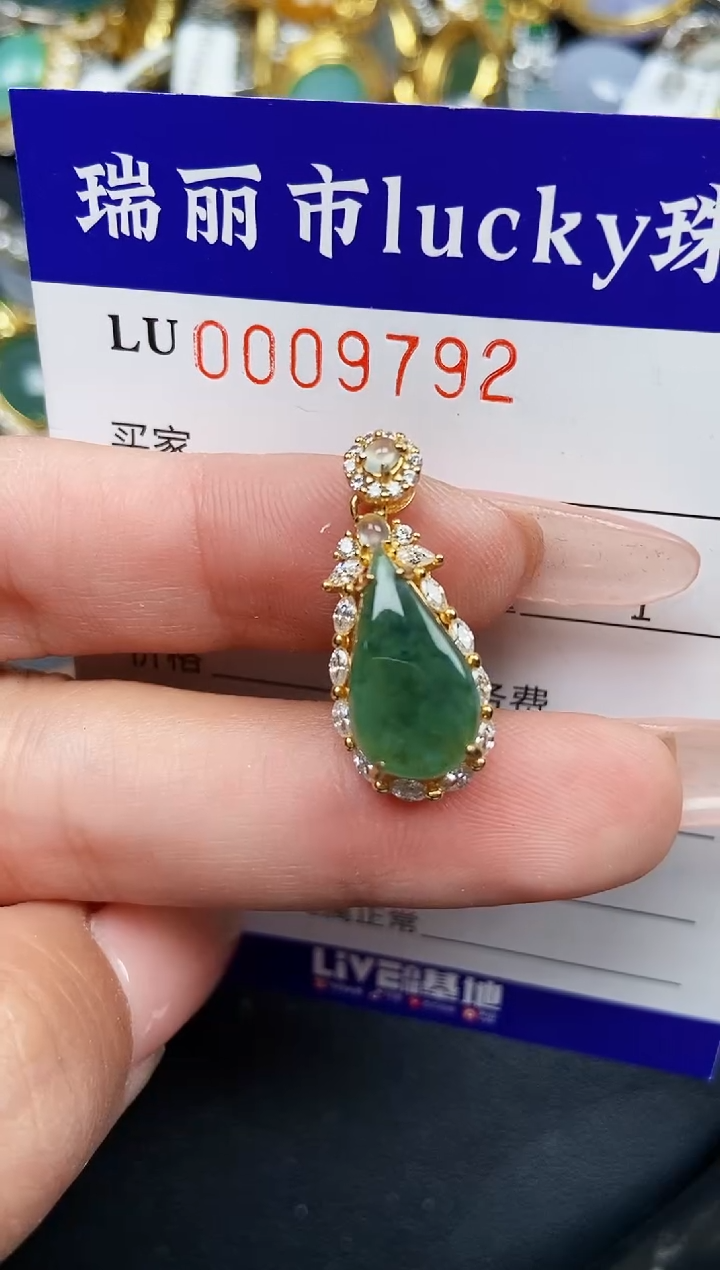 【闪购商品】翡翠颈饰银S925镶嵌9792