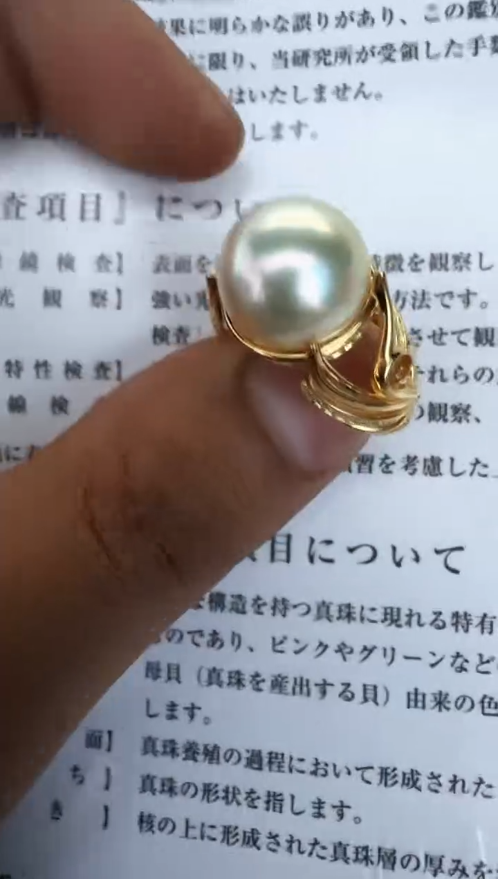 海水珍珠银S925镶嵌戒指戒指