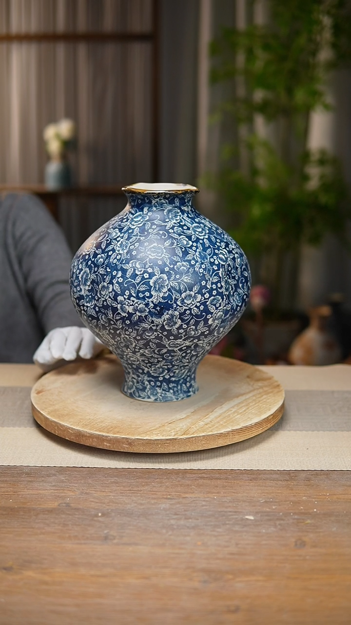 【闪购商品】陶瓷 花器青花瓷芙蓉花灯笼