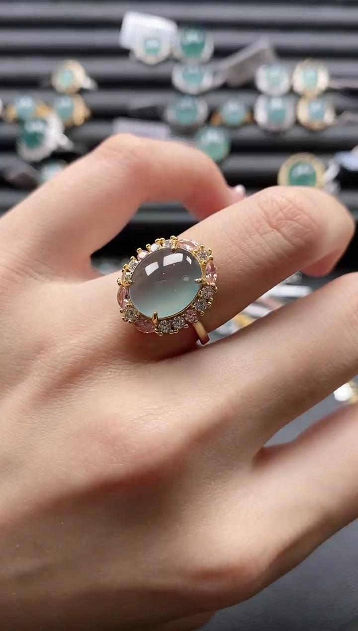 【闪购商品】翡翠戒指银S925镶嵌1111