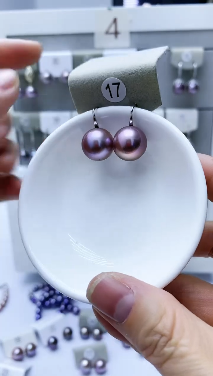 【闪购商品】淡水珍珠耳饰银S925镶嵌17