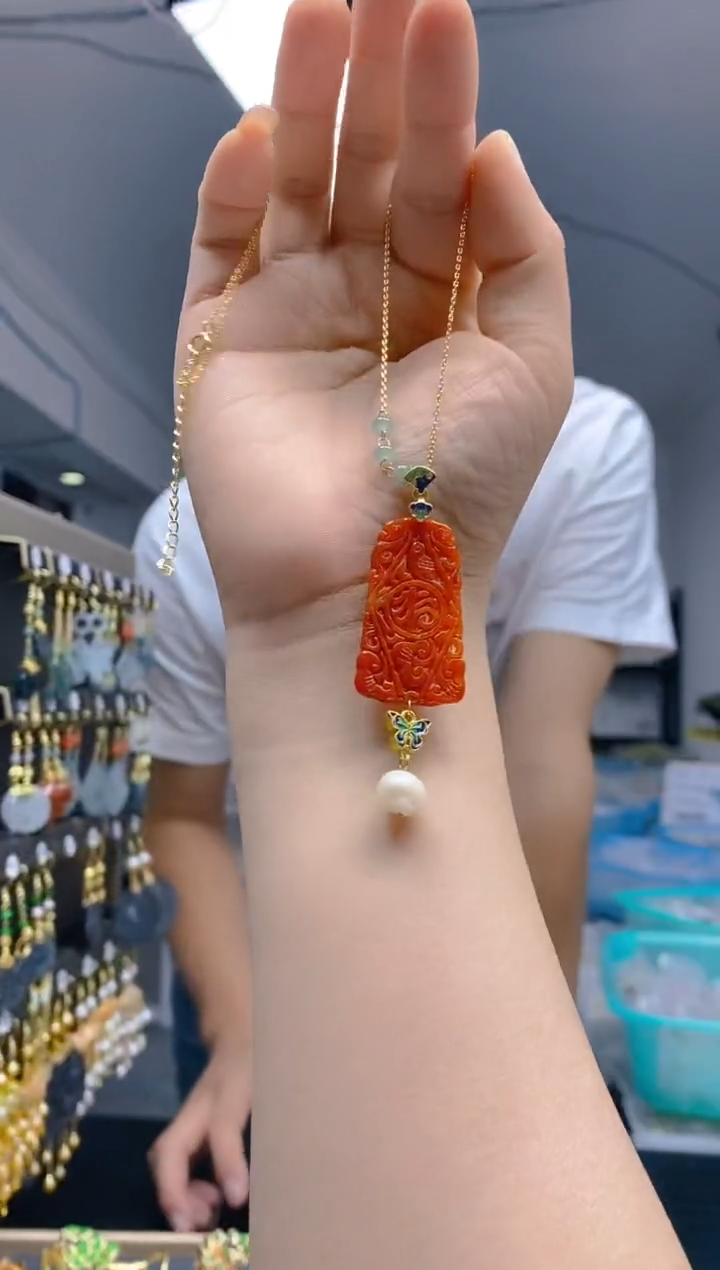 【闪购商品】翡翠耳饰合金240翡翠锁骨链