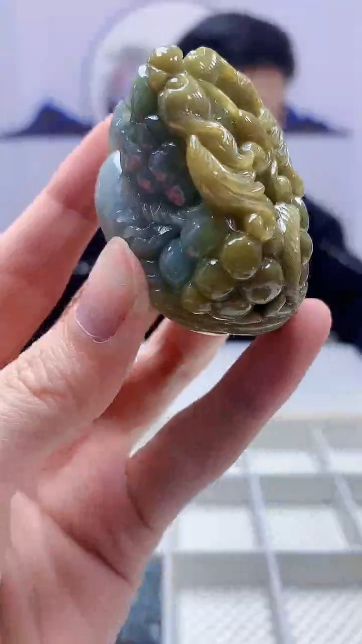 【闪购商品】定制翡翠未镶嵌4917zm-毛货挂件貔貅90