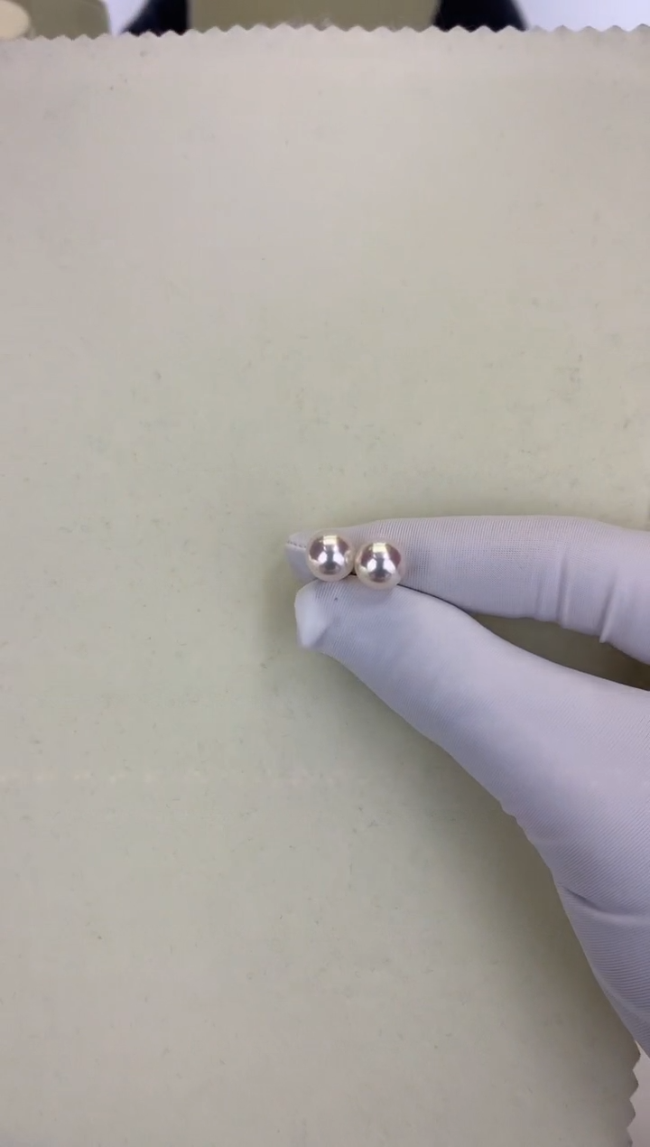 18K金镶嵌DA海水珍珠 GD015 8-8.5 素钉定制