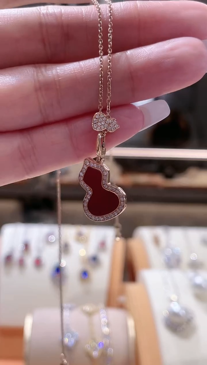 【闪购商品】钻石颈饰18K金镶嵌项链