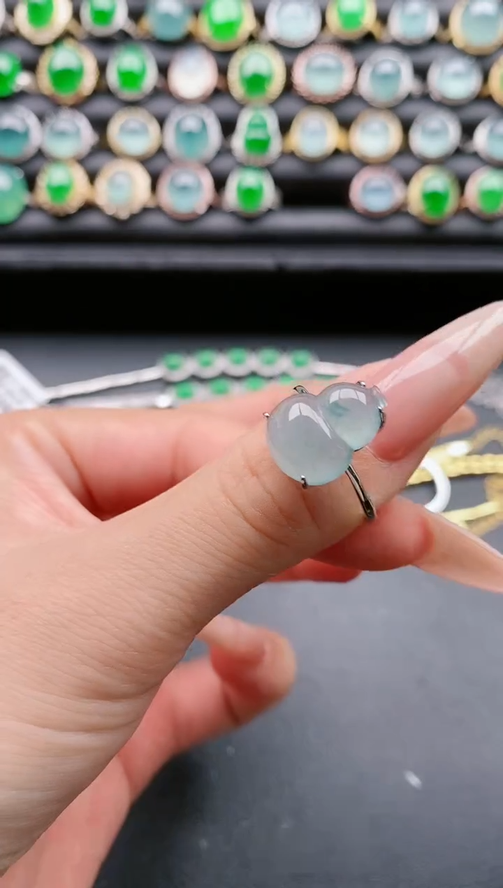 【闪购商品】翡翠戒指银S925镶嵌111111