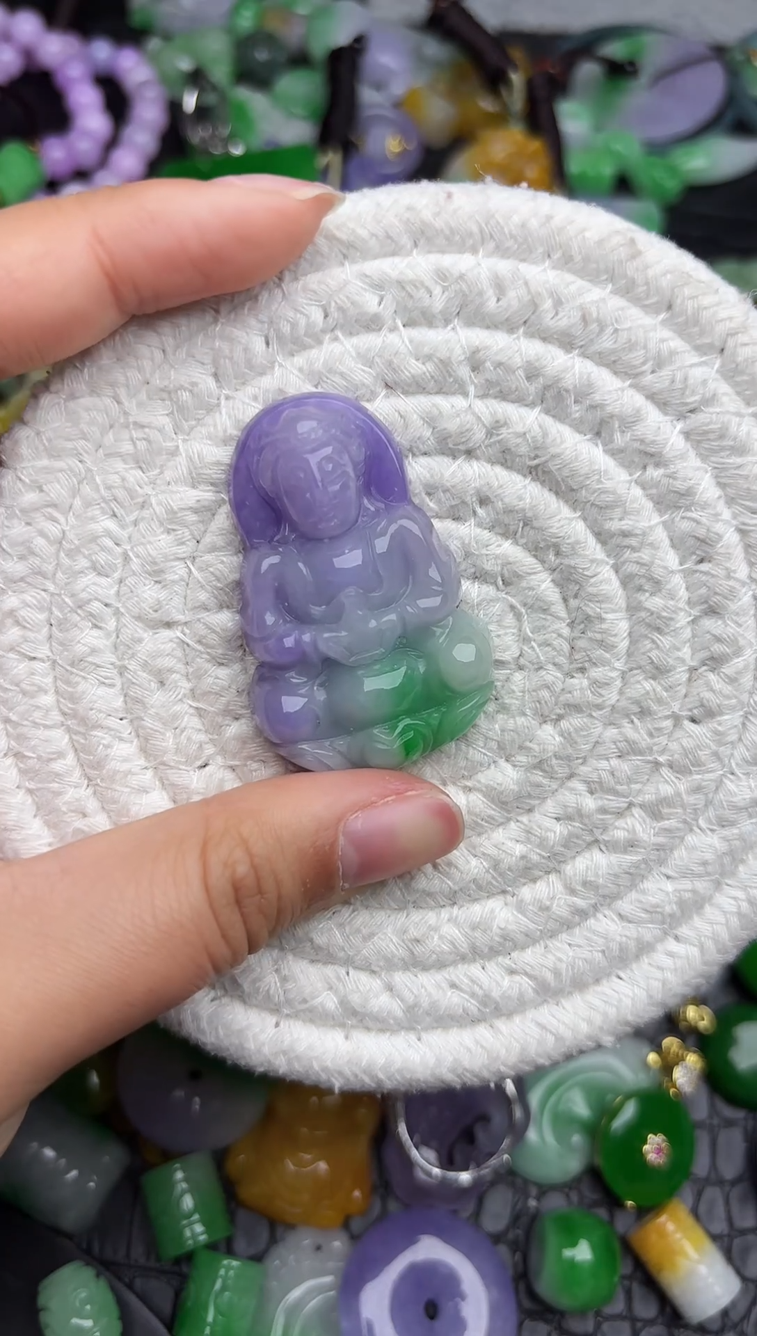 颈饰未镶嵌翡翠缅甸翡翠吊坠