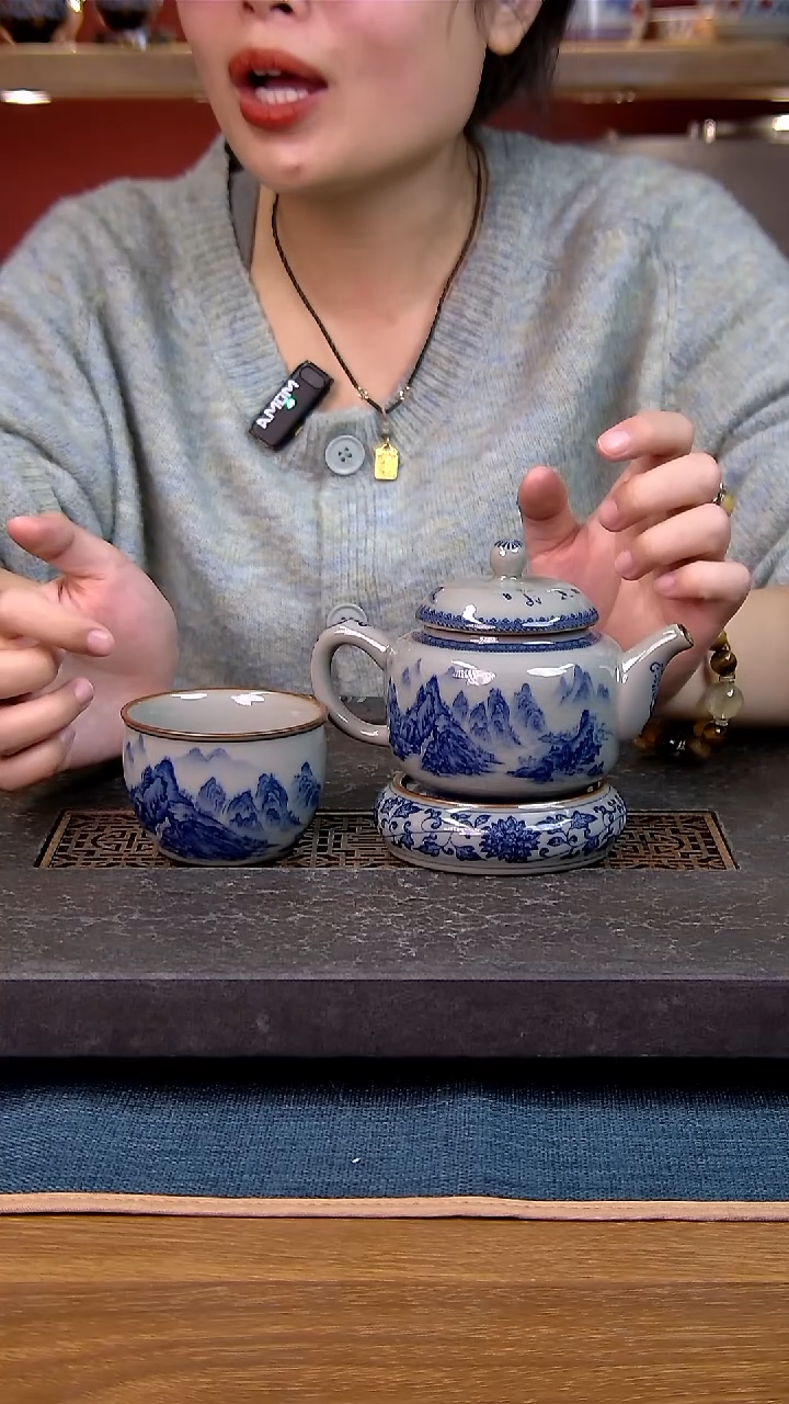 简装家用款3件套 老陶泥开片纹陶瓷茶具