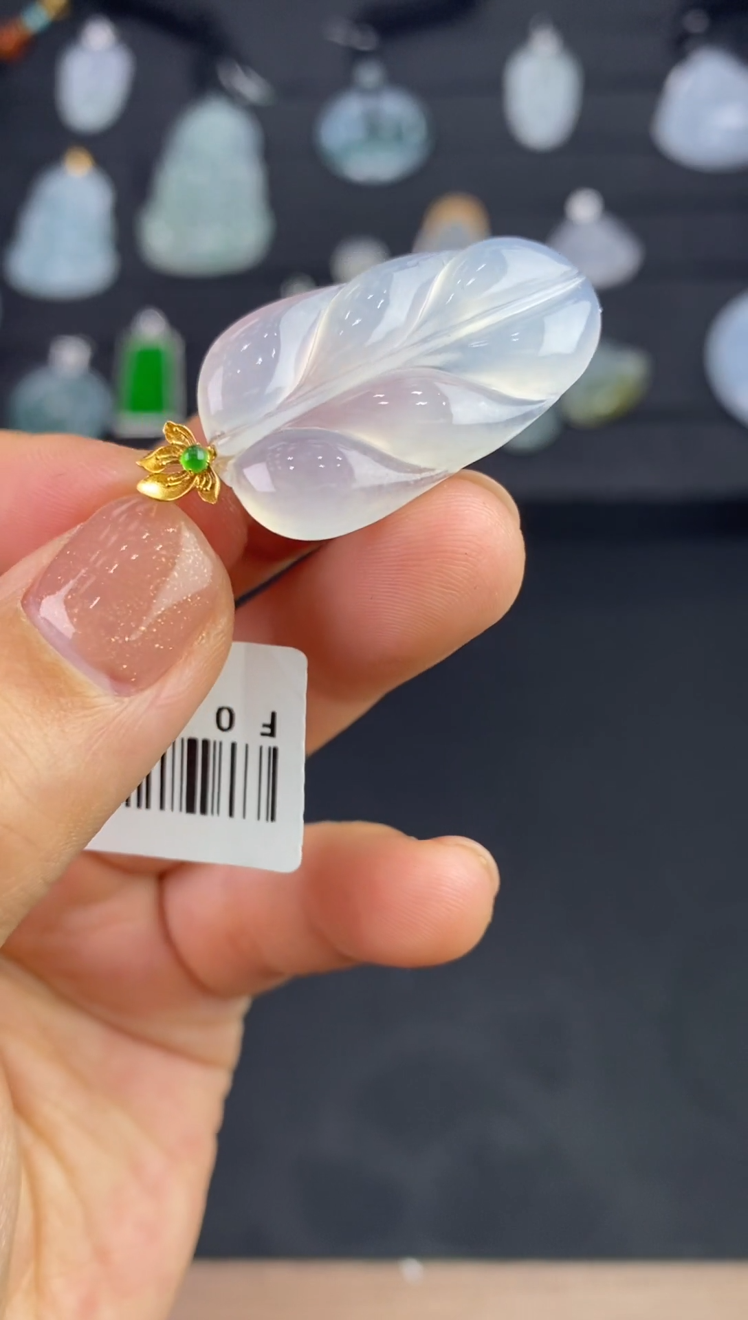 18K金镶嵌定制翡翠JJ0107