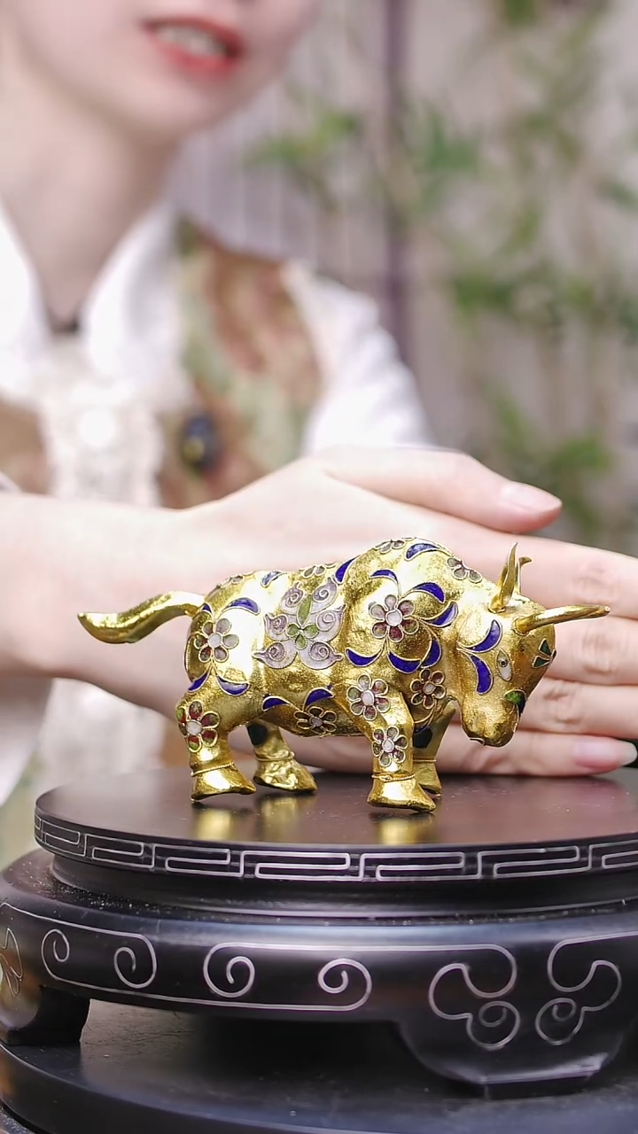 【闪购商品】非遗技艺 景泰蓝金地牛