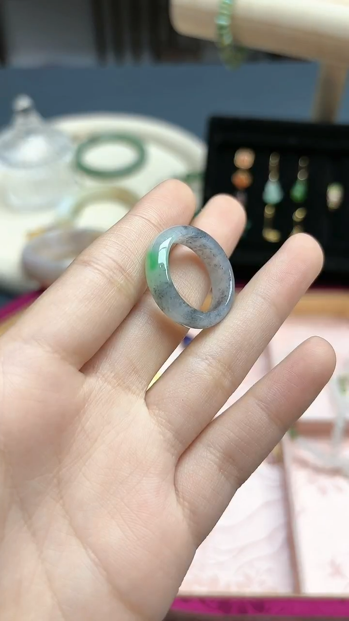 【闪购商品】翡翠戒圈未镶嵌翡翠22#指环*1 YN