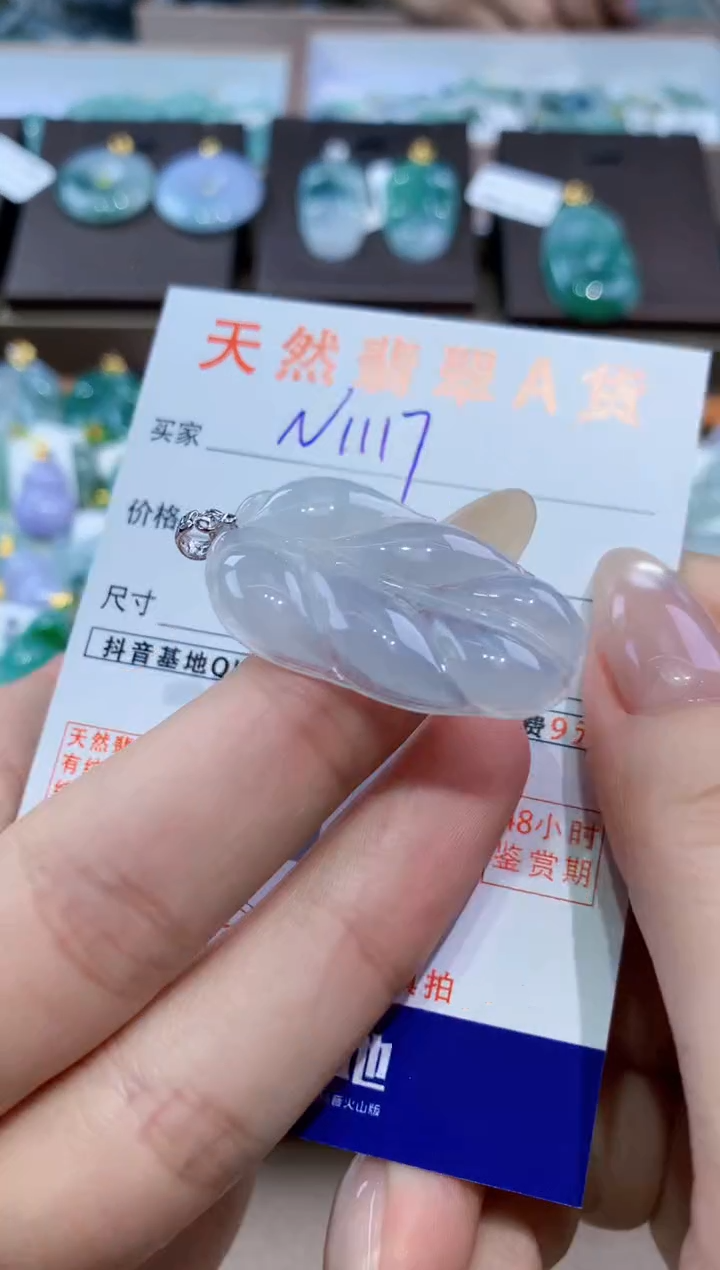 颈饰未镶嵌翡翠天然缅甸翡翠A货挂件 