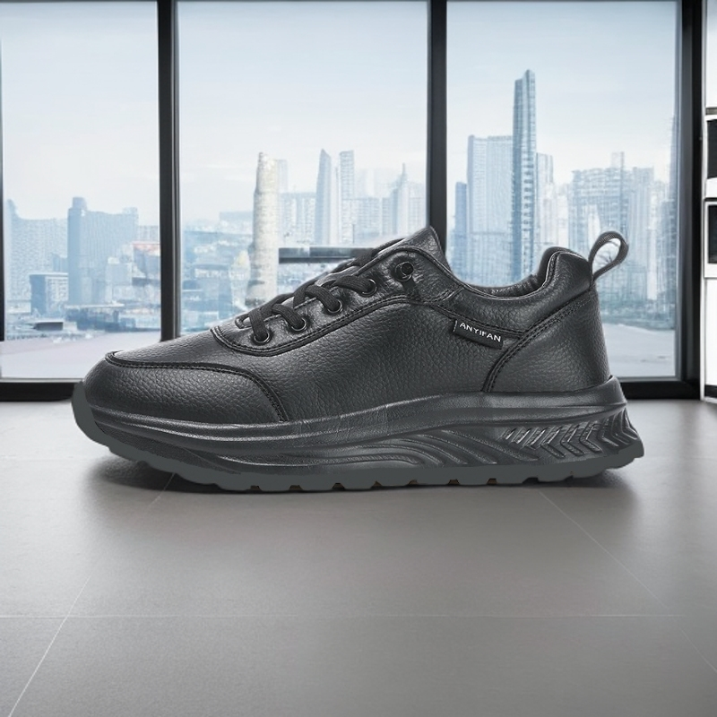 2025新款真皮牛皮黑色商务男鞋潮流百搭休闲鞋男士板鞋开车工作鞋