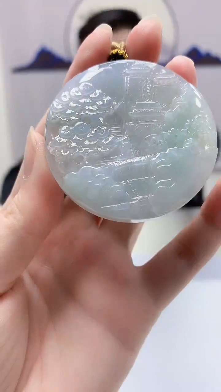 【闪购商品】定制翡翠未镶嵌5152zm-毛货挂件159