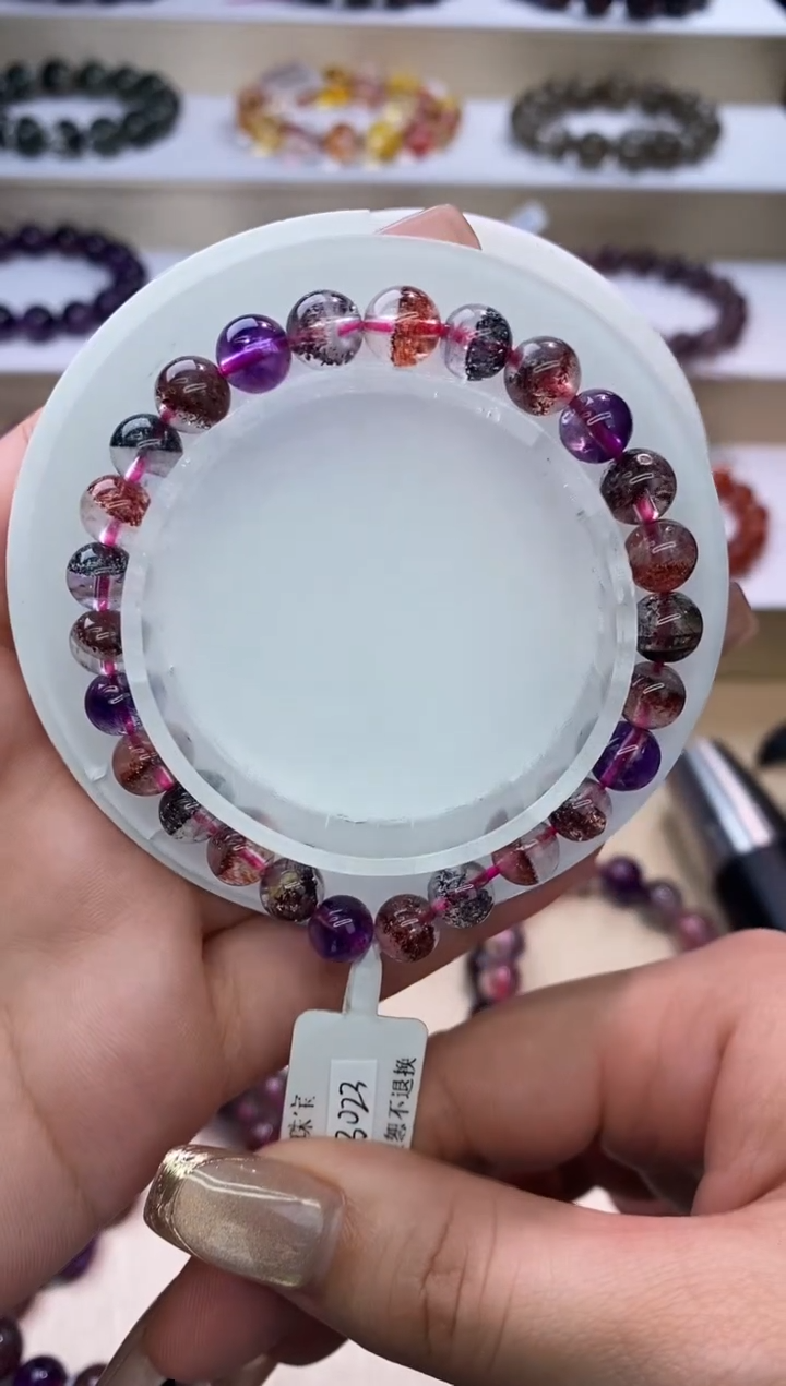 【闪购商品】水晶手链未镶嵌黑加仑超七7m+