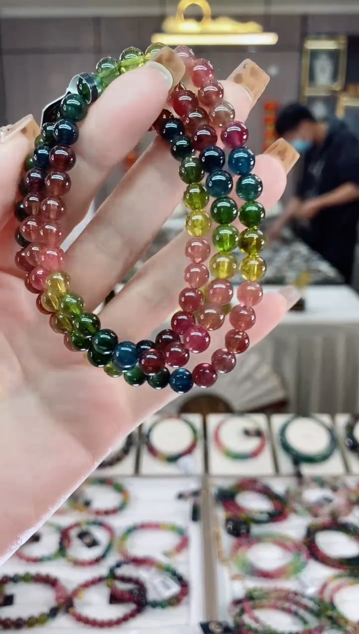 【闪购商品】三圈手串6mm+未镶嵌碧玺一物一证dan