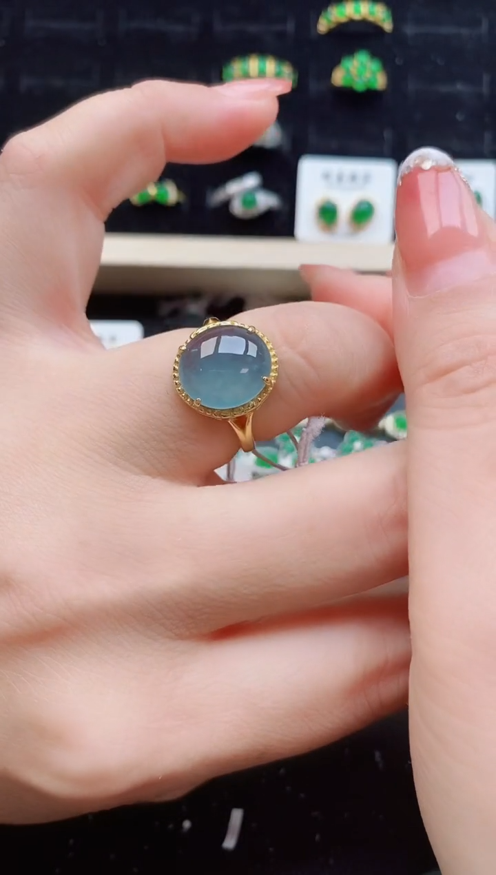 【闪购商品】翡翠戒指银S925镶嵌21212
