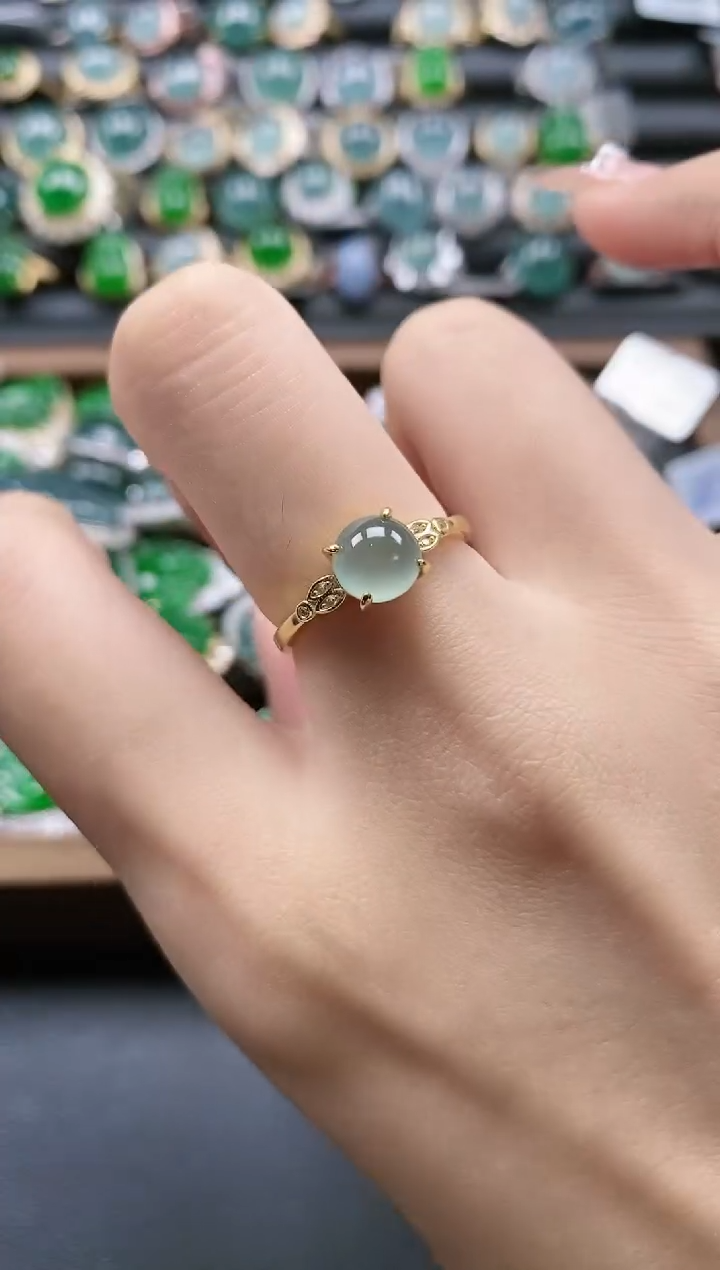 【闪购商品】翡翠戒指银S925镶嵌51151