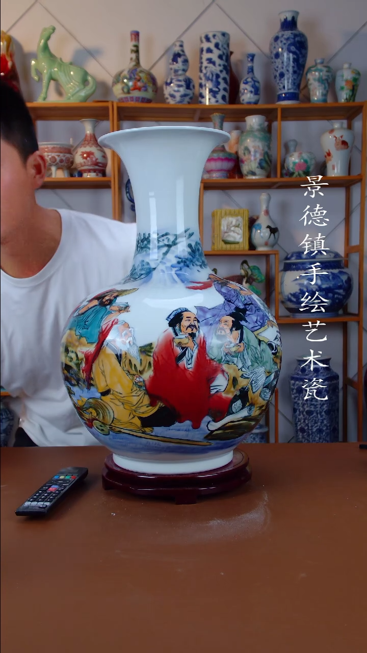 现代景德镇手工手绘陶瓷摆件43