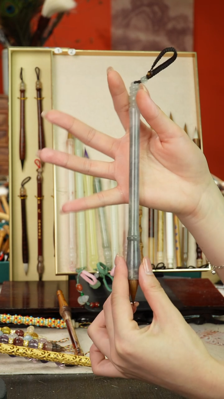 180号闪孤品高货毛笔链接 清水试笔 蘸墨不退